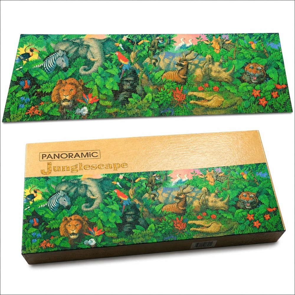 Springbok‎ Panoramic Junglescape Puzzle 700+ Pieces Vintage 1987 Multi-Color